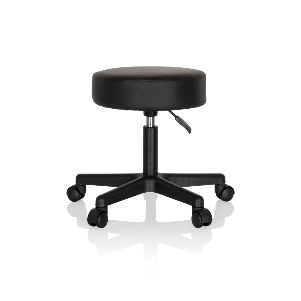 Produktabbildung: hjh OFFICE Ergonomischer Hocker / Drehhocker OPERATOR I Kunstleder, schwarz
