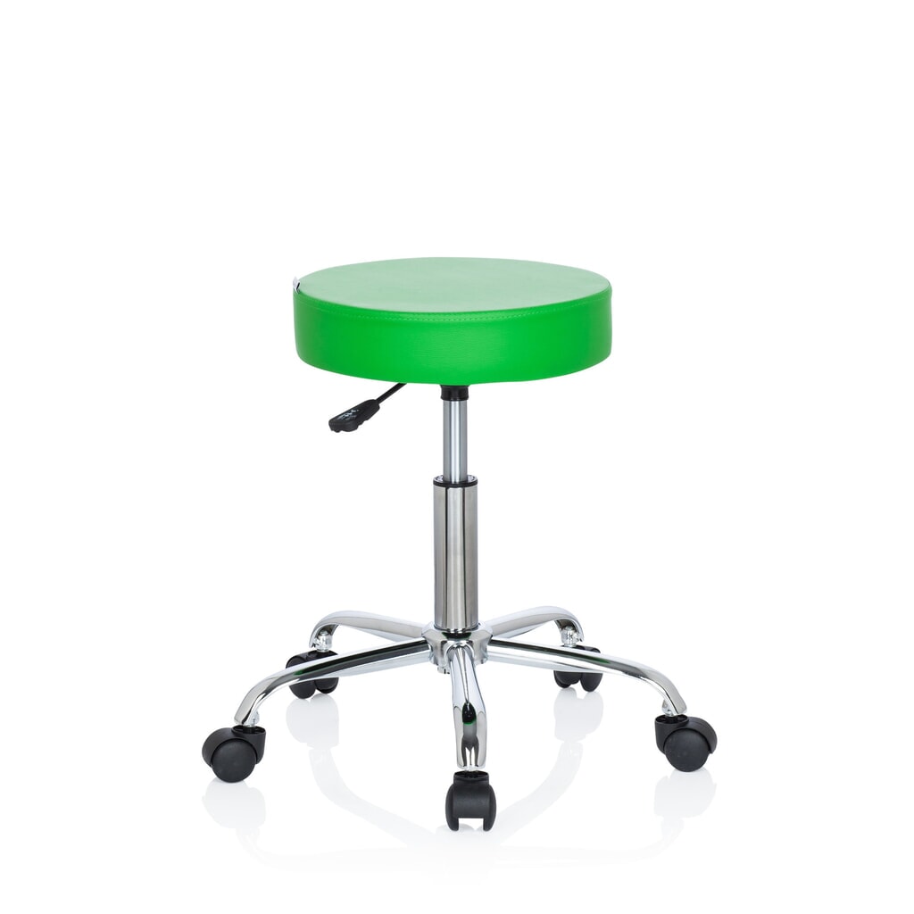 hjh OFFICE Ergonomischer Hocker / Drehhocker OPERATOR II Kunstleder, grün Produktabbildung Nr. 2: hjh OFFICE Ergonomischer Hocker / Drehhocker OPERATOR II Kunstleder, grün