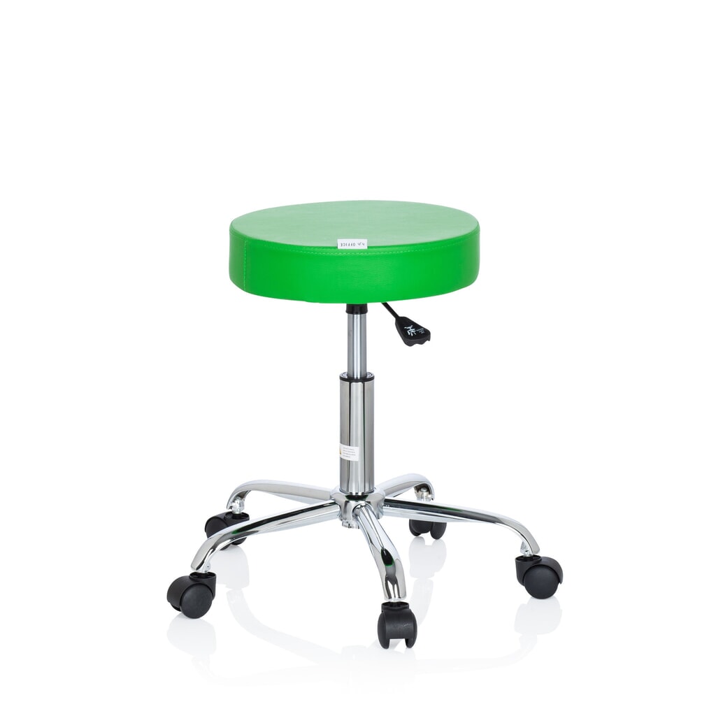 hjh OFFICE Ergonomischer Hocker / Drehhocker OPERATOR II Kunstleder, grün Produktabbildung Nr. 4: hjh OFFICE Ergonomischer Hocker / Drehhocker OPERATOR II Kunstleder, grün