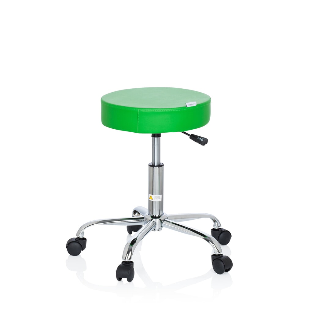 Produktabbildung Nr. 5: hjh OFFICE Ergonomischer Hocker / Drehhocker OPERATOR II Kunstleder, grün
