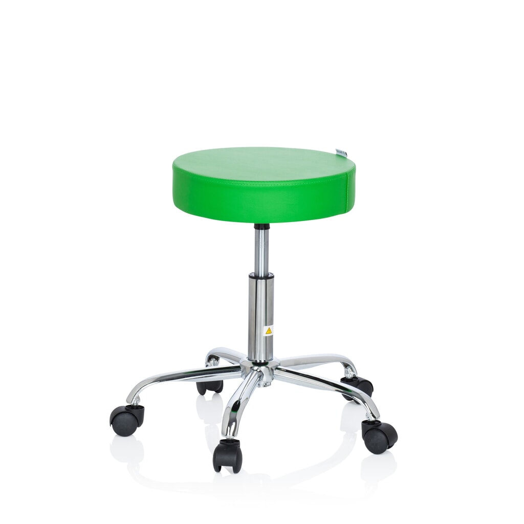 Produktabbildung Nr. 7: hjh OFFICE Ergonomischer Hocker / Drehhocker OPERATOR II Kunstleder, grün