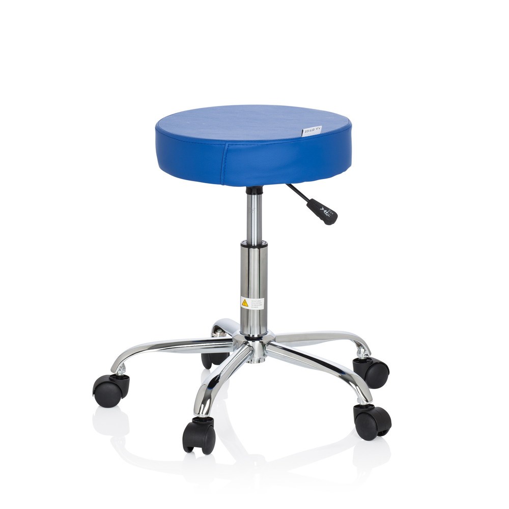 Produktabbildung Nr. 5: hjh OFFICE Ergonomischer Hocker / Drehhocker OPERATOR II Kunstleder, blau