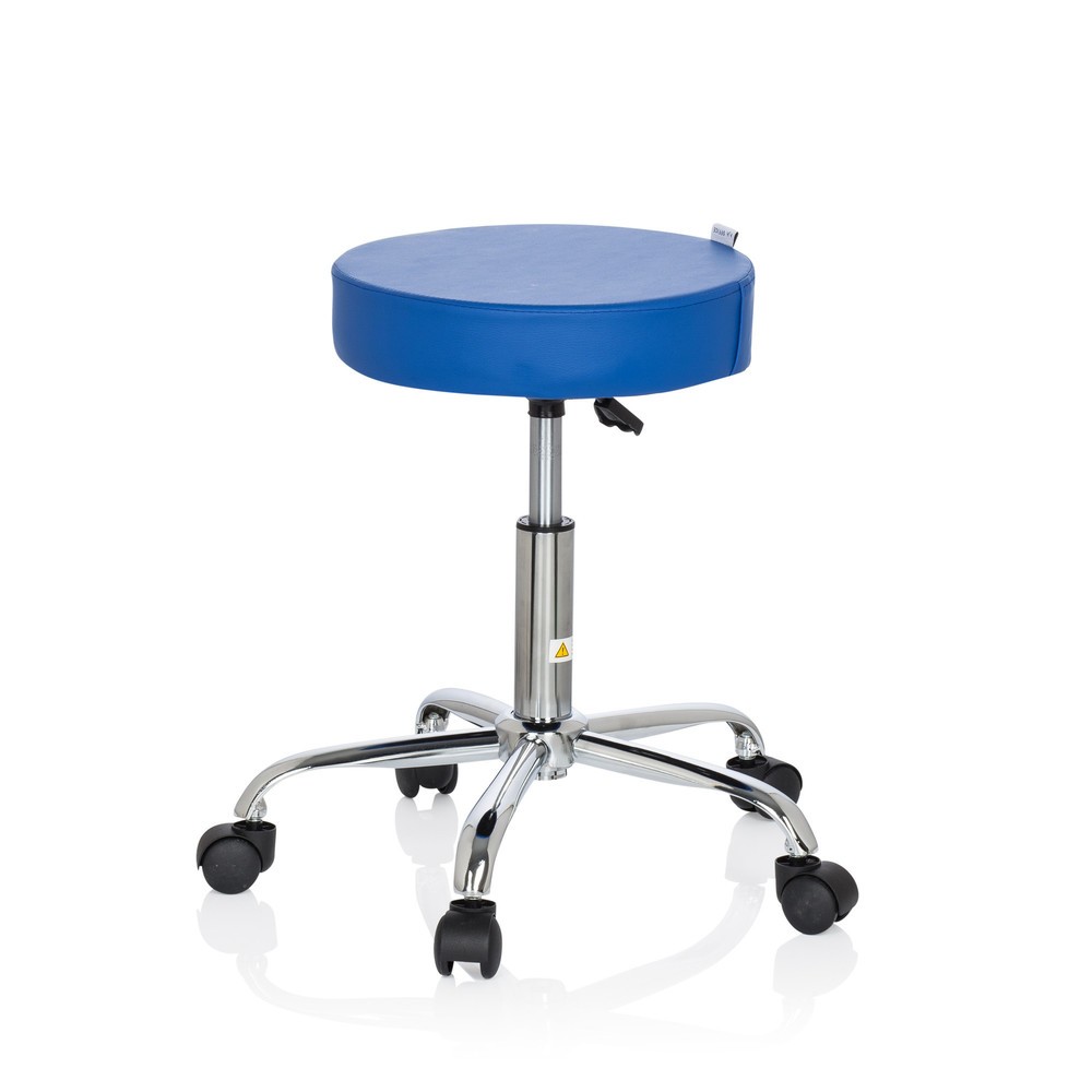 Produktabbildung Nr. 7: hjh OFFICE Ergonomischer Hocker / Drehhocker OPERATOR II Kunstleder, blau
