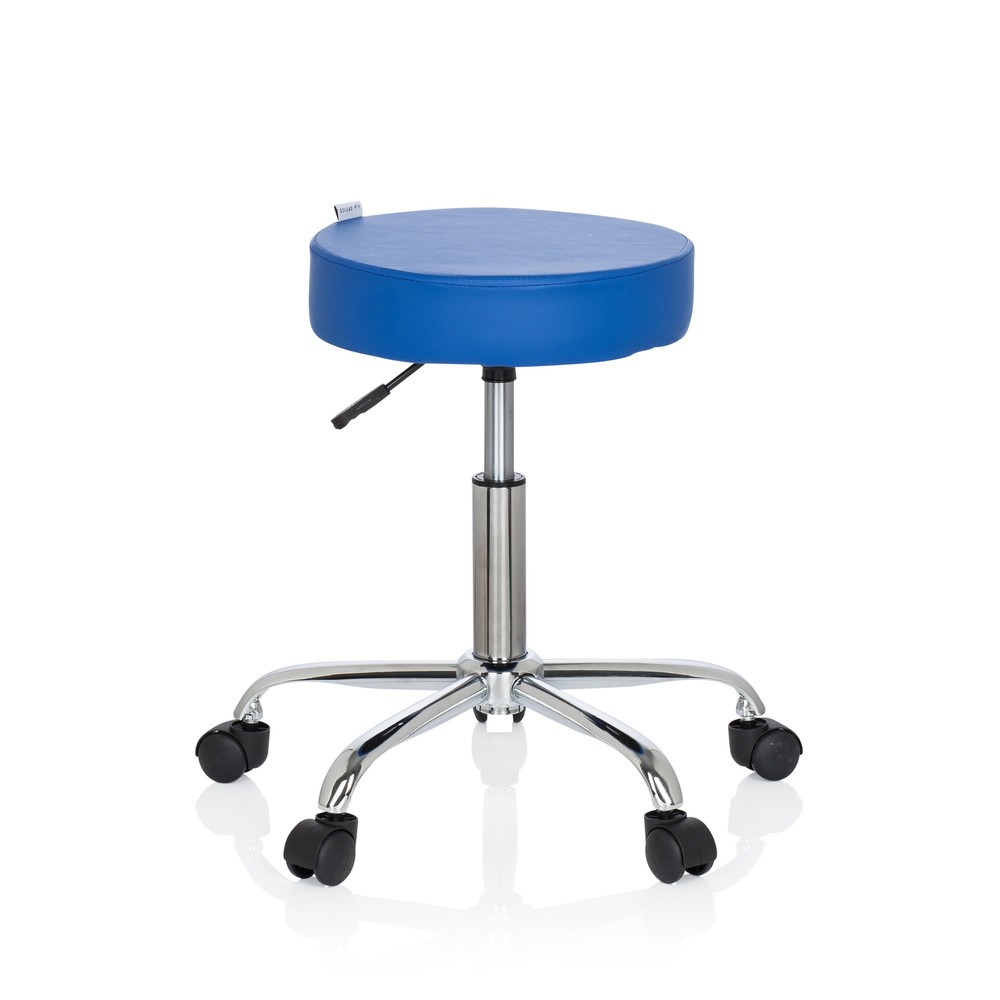 Produktabbildung Nr. 1: hjh OFFICE Ergonomischer Hocker / Drehhocker OPERATOR II Kunstleder, blau