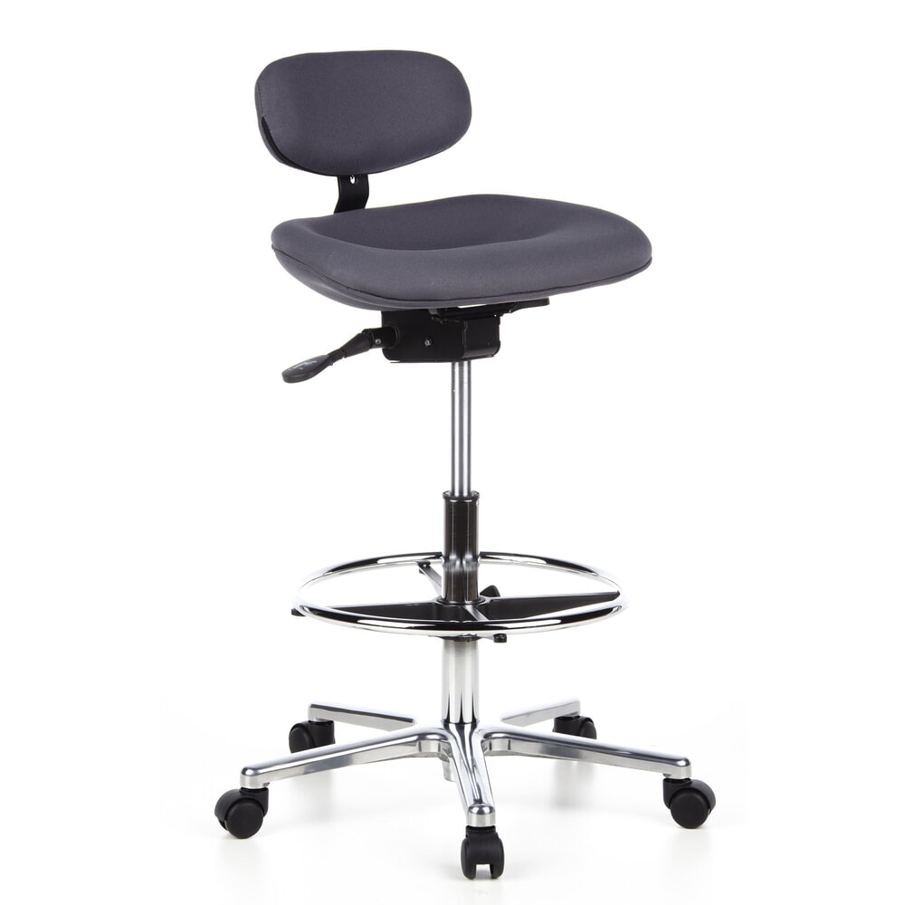 Produktabbildung Nr. 4: hjh OFFICE Hocker / Drehhocker WORK MF Stoff, anthrazit
