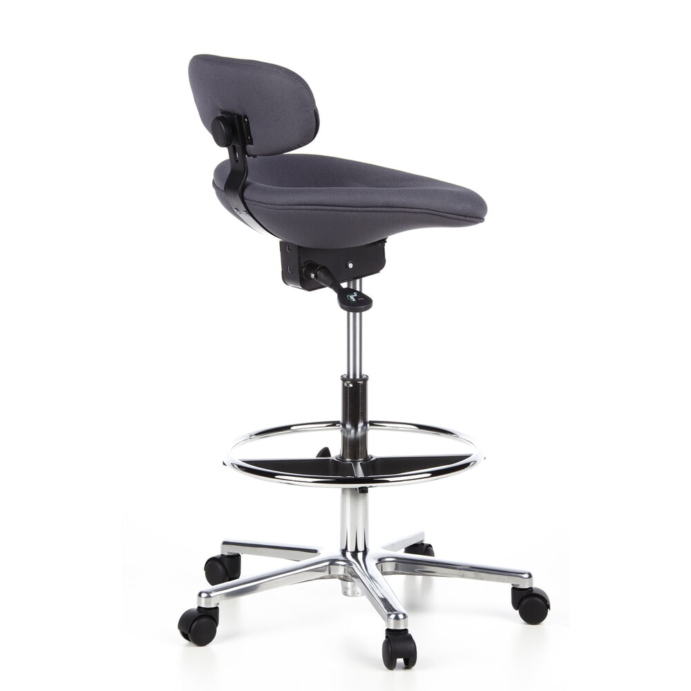 Produktabbildung Nr. 6: hjh OFFICE Hocker / Drehhocker WORK MF Stoff, anthrazit
