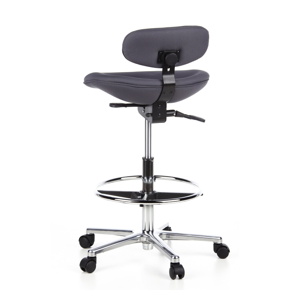 Produktabbildung Nr. 8: hjh OFFICE Hocker / Drehhocker WORK MF Stoff, anthrazit