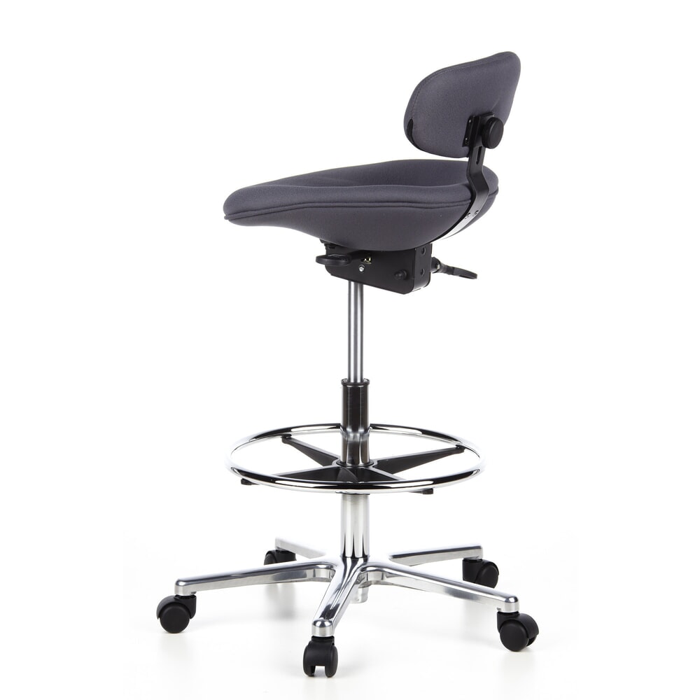 Produktabbildung Nr. 9: hjh OFFICE Hocker / Drehhocker WORK MF Stoff, anthrazit