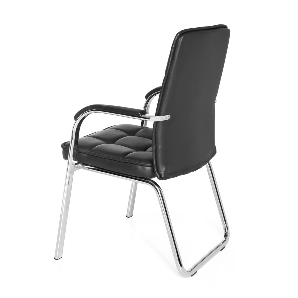 Produktabbildung Nr. 8: hjh OFFICE Konferenzstuhl / Besucherstuhl / BORNE V PU, schwarz