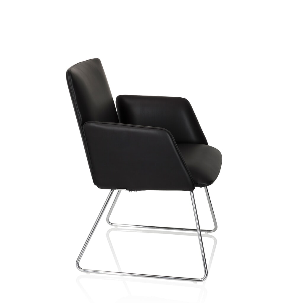 hjh OFFICE Besucherstuhl / Kufenstuhl DESIGNIA V Kunstleder, schwarz Produktabbildung Nr. 9: hjh OFFICE Besucherstuhl / Kufenstuhl DESIGNIA V Kunstleder, schwarz