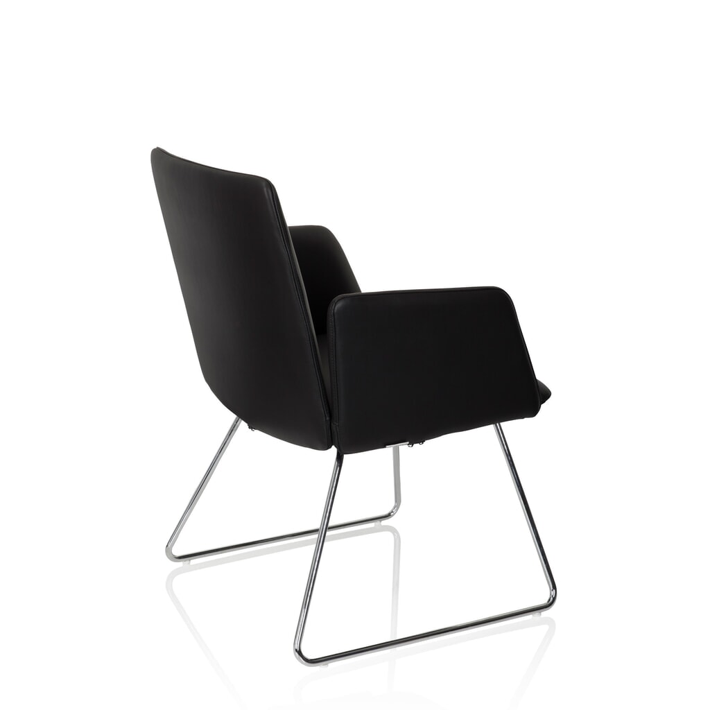 hjh OFFICE Besucherstuhl / Kufenstuhl DESIGNIA V Kunstleder, schwarz Produktabbildung Nr. 10: hjh OFFICE Besucherstuhl / Kufenstuhl DESIGNIA V Kunstleder, schwarz