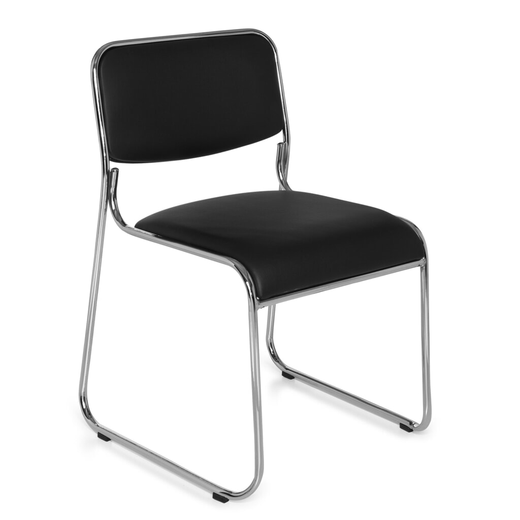 Produktabbildung Nr. 2: hjh OFFICE Konferenzstuhl / Kufenstuhl  KOLTA V PU, schwarz