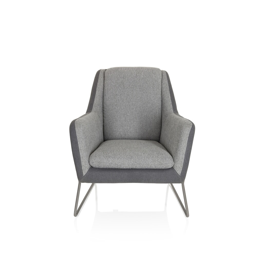 hjh OFFICE Loungesessel LAGUN Kufengestell, 1-Sitzer, hellgrau/dunkelgrau Produktabbildung: hjh OFFICE Loungesessel LAGUN Kufengestell, 1-Sitzer, hellgrau/dunkelgrau