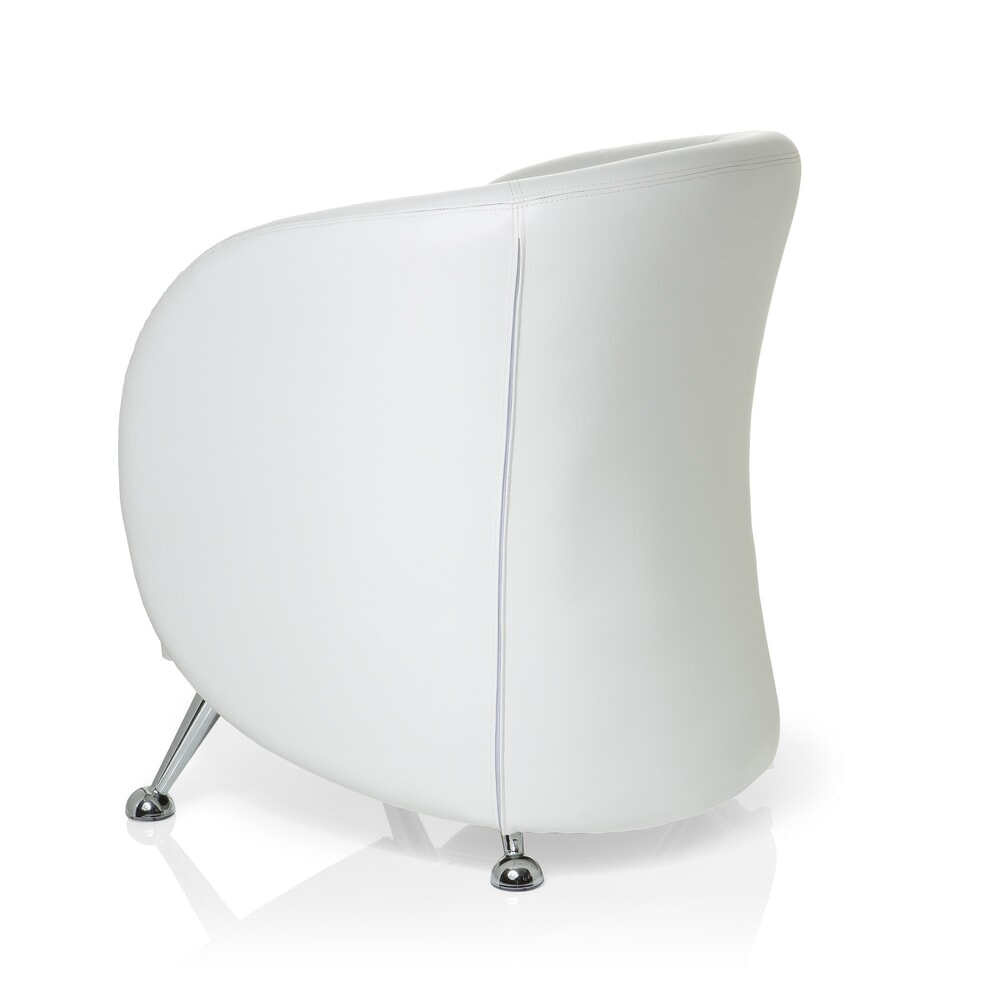 Produktabbildung Nr. 9: hjh OFFICE Loungesessel / Clubsessel ST. LUCIA Kunstleder, weiss