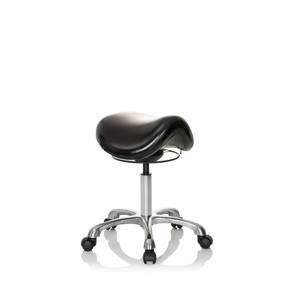 Produktabbildung Nr. 3: hjh OFFICE Ergonomischer Hocker / Sattelstuhl ORTHO SIT PU Kunstleder, schwarz