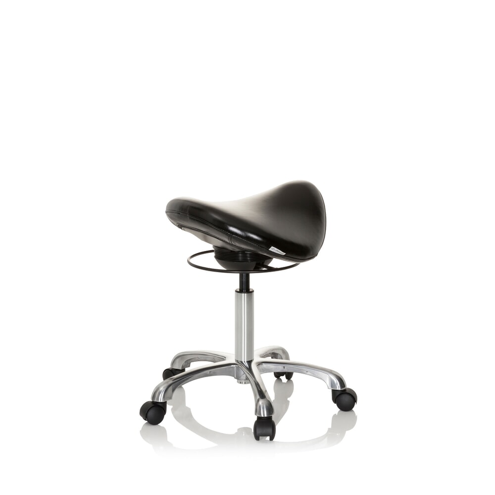 Produktabbildung Nr. 5: hjh OFFICE Ergonomischer Hocker / Sattelstuhl ORTHO SIT PU Kunstleder, schwarz