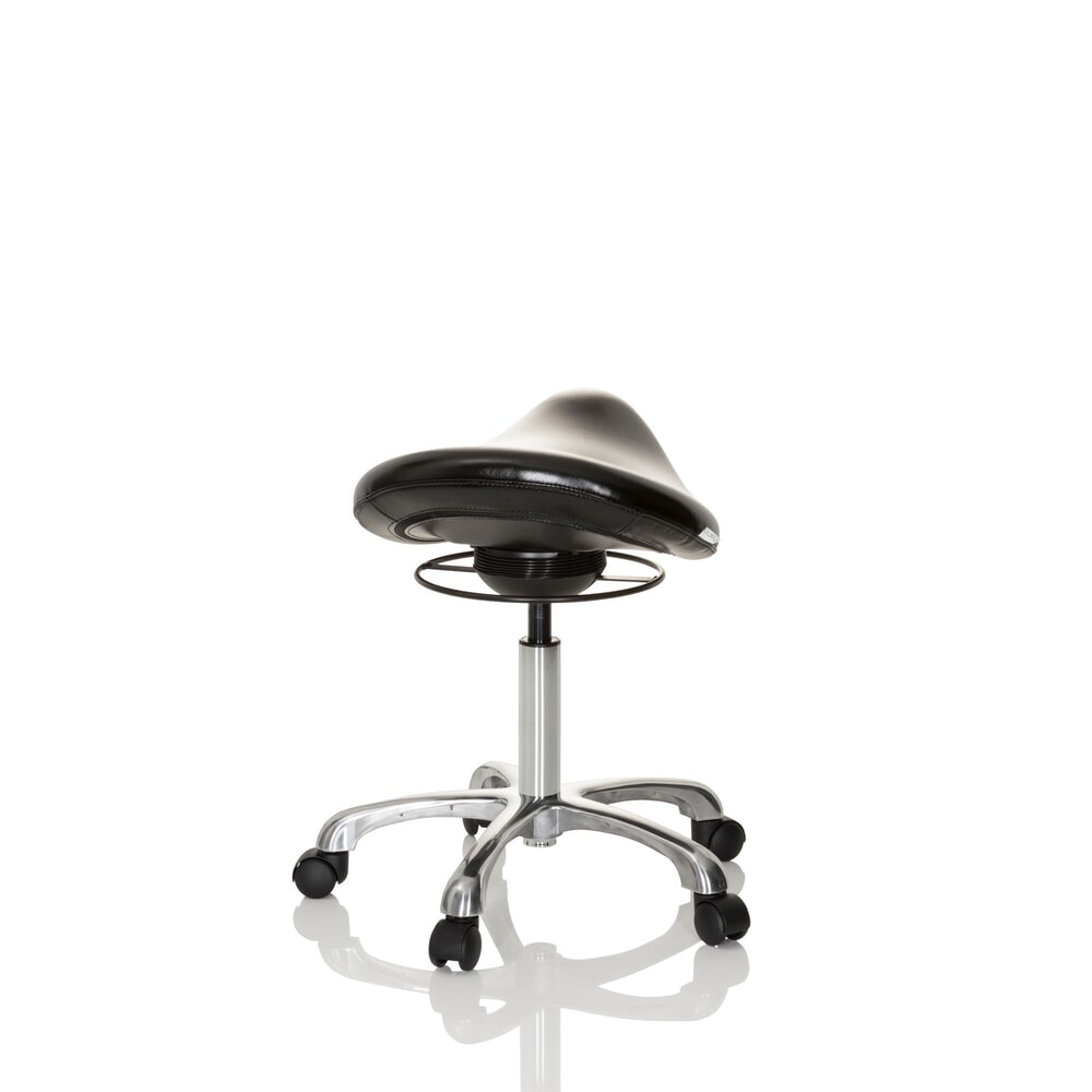 Produktabbildung Nr. 6: hjh OFFICE Ergonomischer Hocker / Sattelstuhl ORTHO SIT PU Kunstleder, schwarz