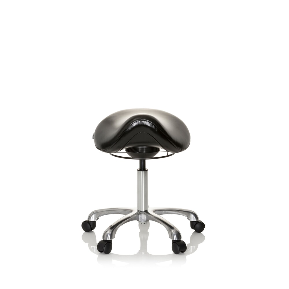 Produktabbildung: hjh OFFICE Ergonomischer Hocker / Sattelstuhl ORTHO SIT PU Kunstleder, schwarz