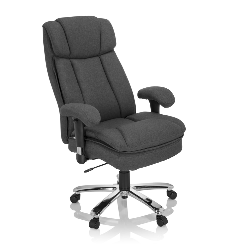 Produktabbildung Nr. 3: hjh OFFICE Schwerlaststuhl / Büro BUILDER XXL I Stoff, dunkelgrau