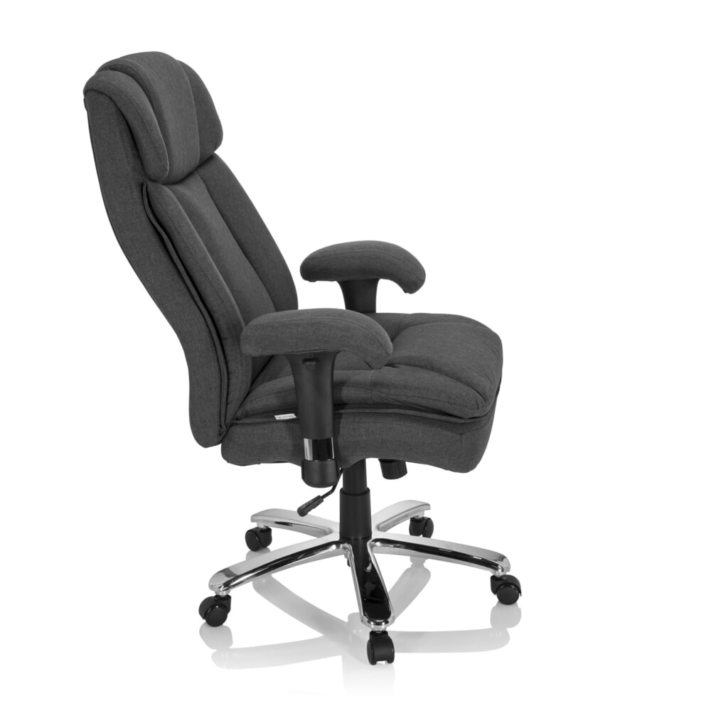 Produktabbildung Nr. 4: hjh OFFICE Schwerlaststuhl / Büro BUILDER XXL I Stoff, dunkelgrau