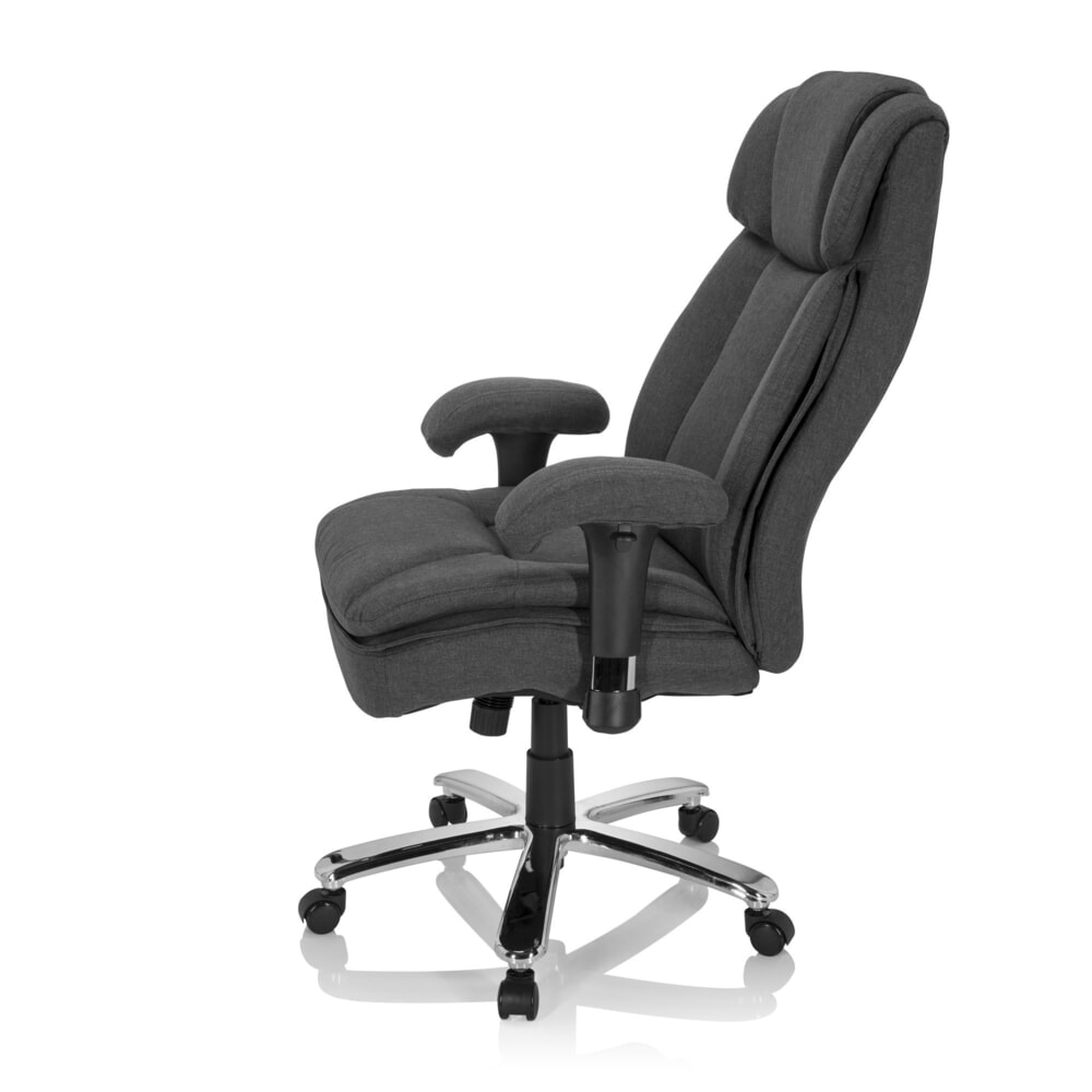 Produktabbildung Nr. 9: hjh OFFICE Schwerlaststuhl / Büro BUILDER XXL I Stoff, dunkelgrau