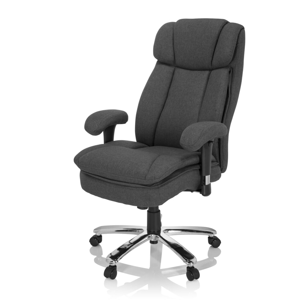 Produktabbildung Nr. 10: hjh OFFICE Schwerlaststuhl / Büro BUILDER XXL I Stoff, dunkelgrau