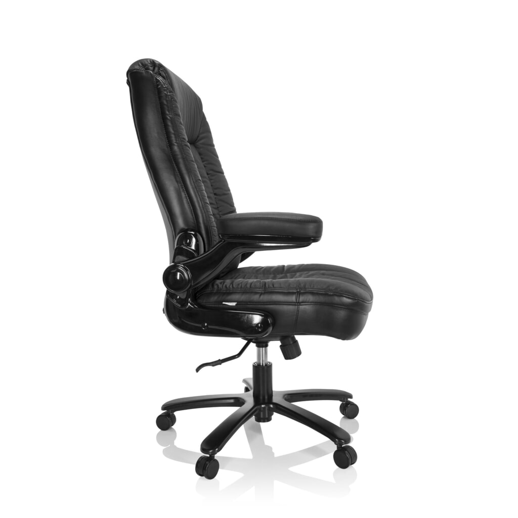 Produktabbildung Nr. 3: hjh OFFICE Schwerlaststuhl / Büro INSTRUCTOR III XXL Leder, schwarz