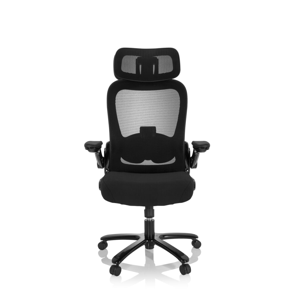 hjh OFFICE Schwerlaststuhl / Büro INSTRUCTOR XXL SW I PRO Stoff/Netzstoff, schwarz Produktabbildung Nr. 1: hjh OFFICE Schwerlaststuhl / Büro INSTRUCTOR XXL SW I PRO Stoff/Netzstoff, schwarz