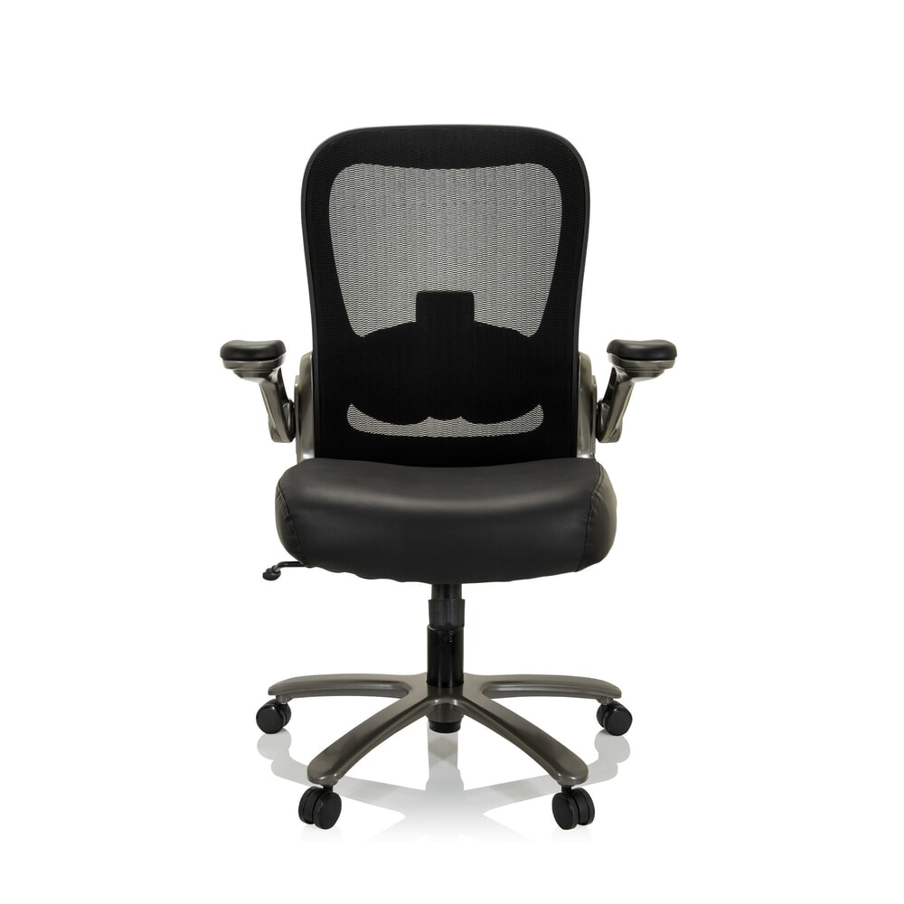 Produktabbildung Nr. 1: hjh OFFICE Schwerlaststuhl / Bürostuhl INSTRUCTOR T I Titan XXL Netzstoff / Leder, schwarz