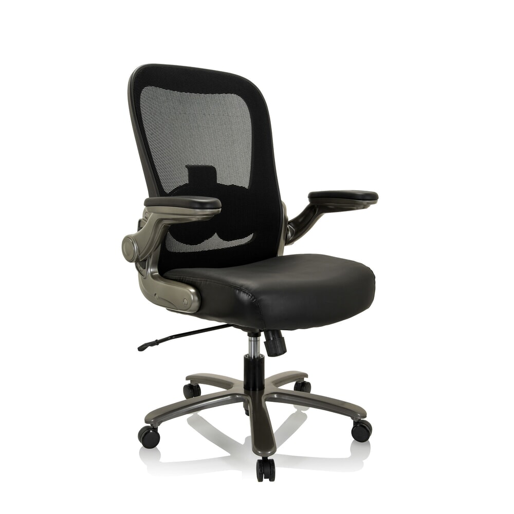 Produktabbildung Nr. 8: hjh OFFICE Schwerlaststuhl / Bürostuhl INSTRUCTOR T I Titan XXL Netzstoff / Leder, schwarz