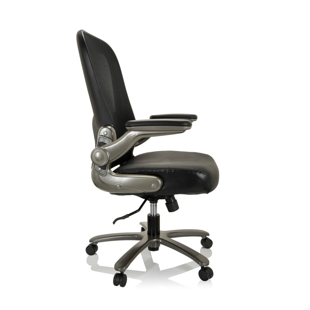 Produktabbildung Nr. 9: hjh OFFICE Schwerlaststuhl / Bürostuhl INSTRUCTOR T I Titan XXL Netzstoff / Leder, schwarz