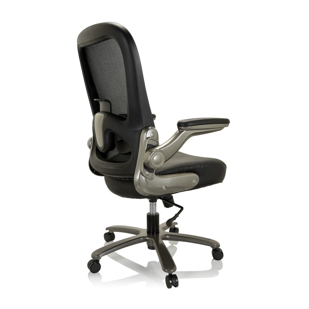 Produktabbildung Nr. 10: hjh OFFICE Schwerlaststuhl / Bürostuhl INSTRUCTOR T I Titan XXL Netzstoff / Leder, schwarz