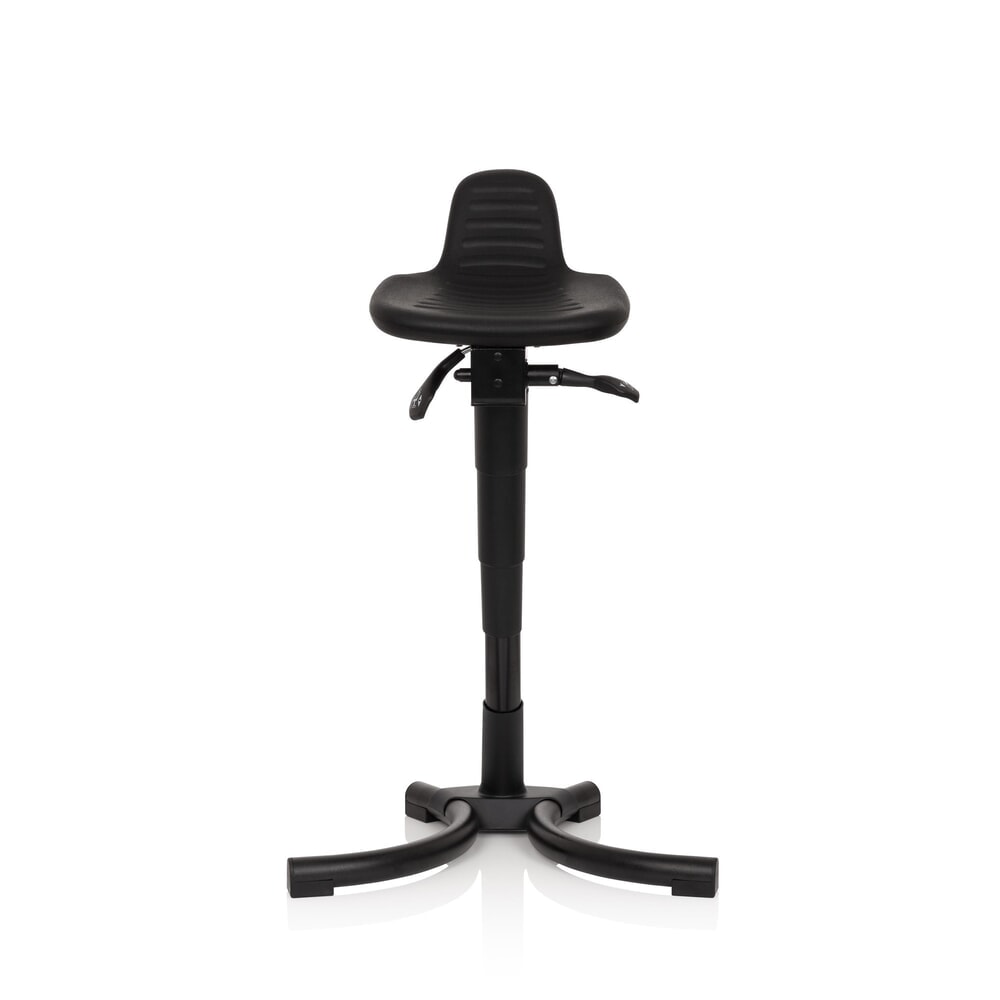 Produktabbildung: hjh OFFICE Stehhilfe / Arbeitsstuhl TOP WORK 34 PU Schaum, Metallgestell, schwarz