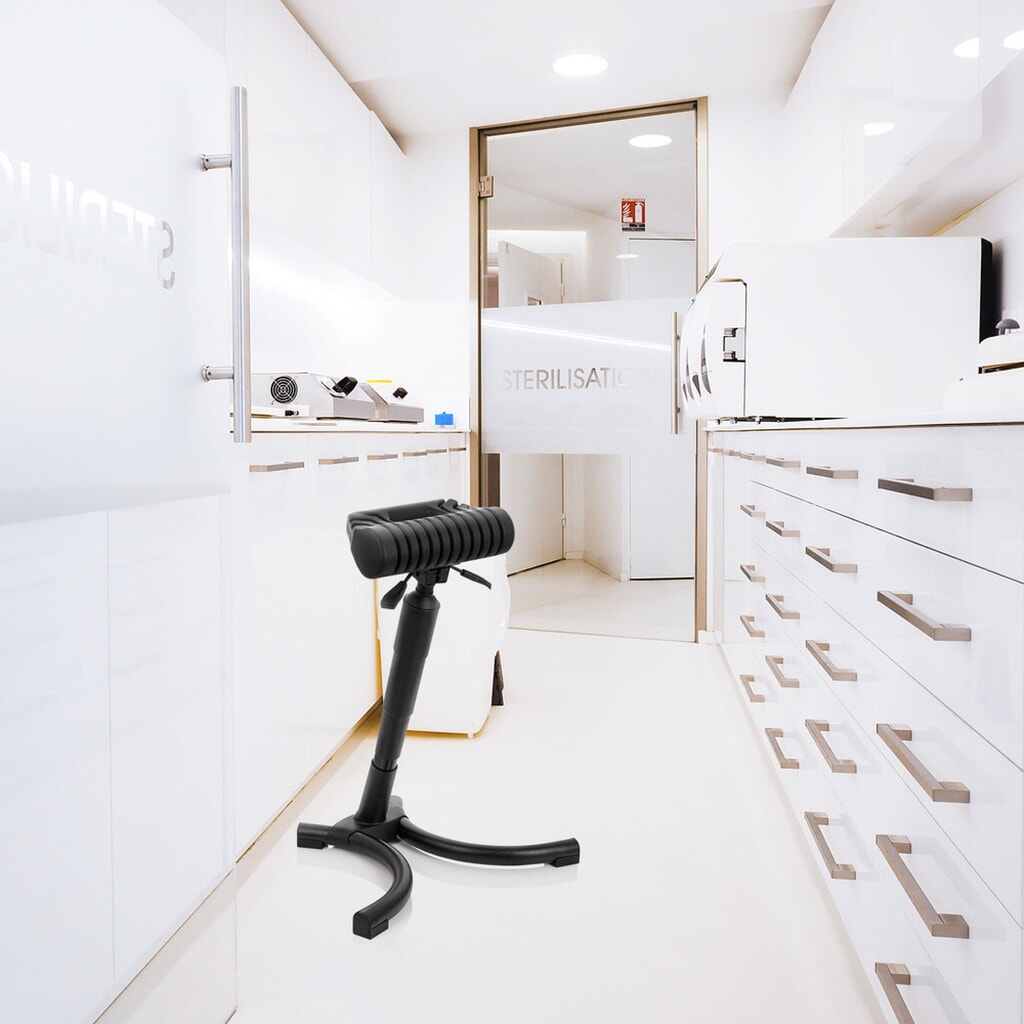 Produktabbildung Nr. 4: hjh OFFICE Stehhilfe / Arbeitsstuhl TOP WORK 33 PU Schaum, Metallgestell, schwarz