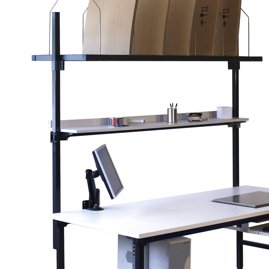 Produktabbildung: Holme für DAHMEN Packtische, HxBxT 1.500 x 40 x 40 mm, 1.240 mm über der Tischplatte, 2 Holme