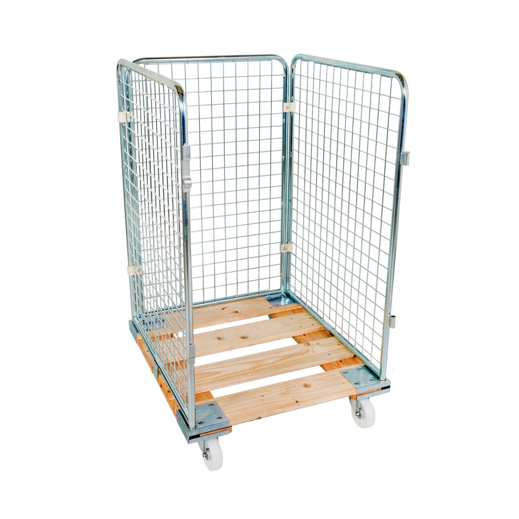Holz-Rollbehälter, 3-seitig, HxBxT aussen 1.210 x 724 x 810 mm Produktabbildung: Holz-Rollbehälter, 3-seitig, HxBxT aussen 1.210 x 724 x 810 mm