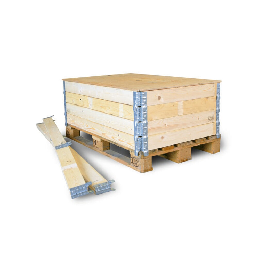 Produktabbildung: Holzaufsatzrahmen für Europaletten, 1/2-Mass, LxBxH 800 x 600 x 200 mm