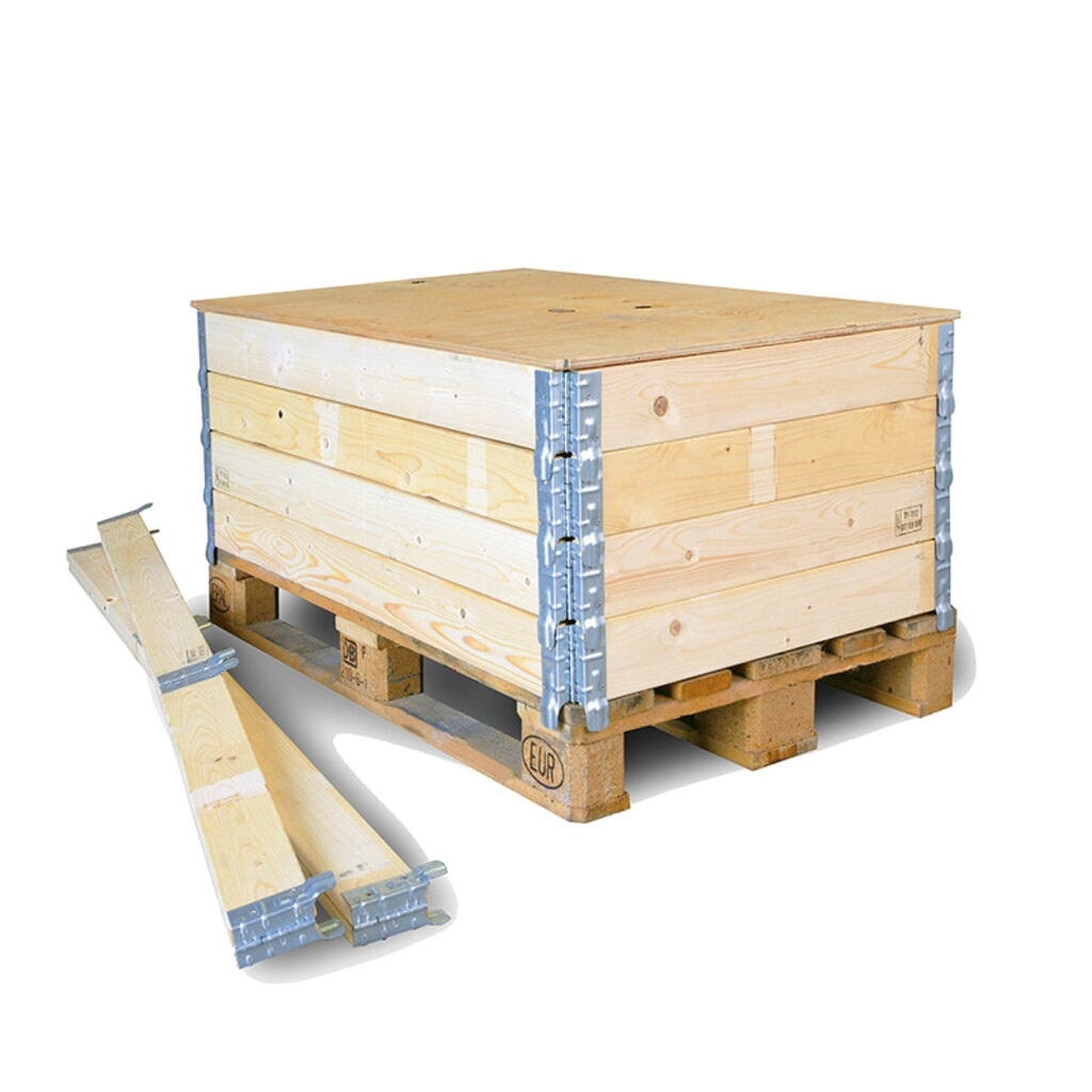 Holzaufsatzrahmen für Europaletten, LxBxH 1.200 x 800 x 300 mm Produktabbildung: Holzaufsatzrahmen für Europaletten, LxBxH 1.200 x 800 x 300 mm
