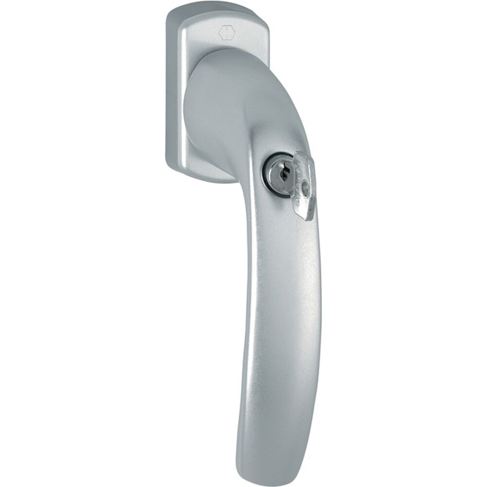 Produktabbildung: HOPPE Fenstergriff New York 0810SVS/U10, 35 mm, Aluminium F8707 / dunkelbraun, abschliessbar
