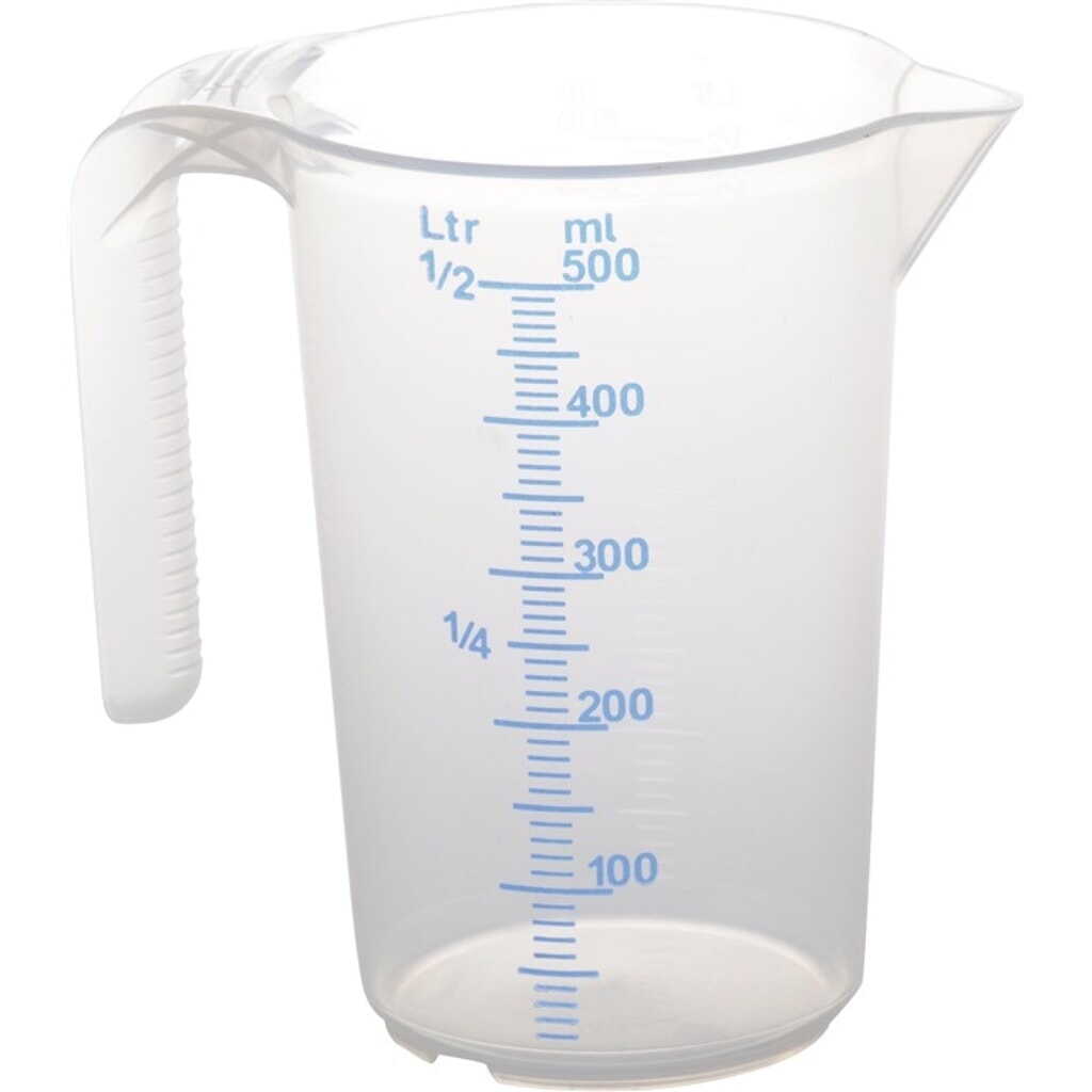 Produktabbildung: HÜNERSDORFF Messkanne 1000 ml PP transp.D117xH165mm Griff offen