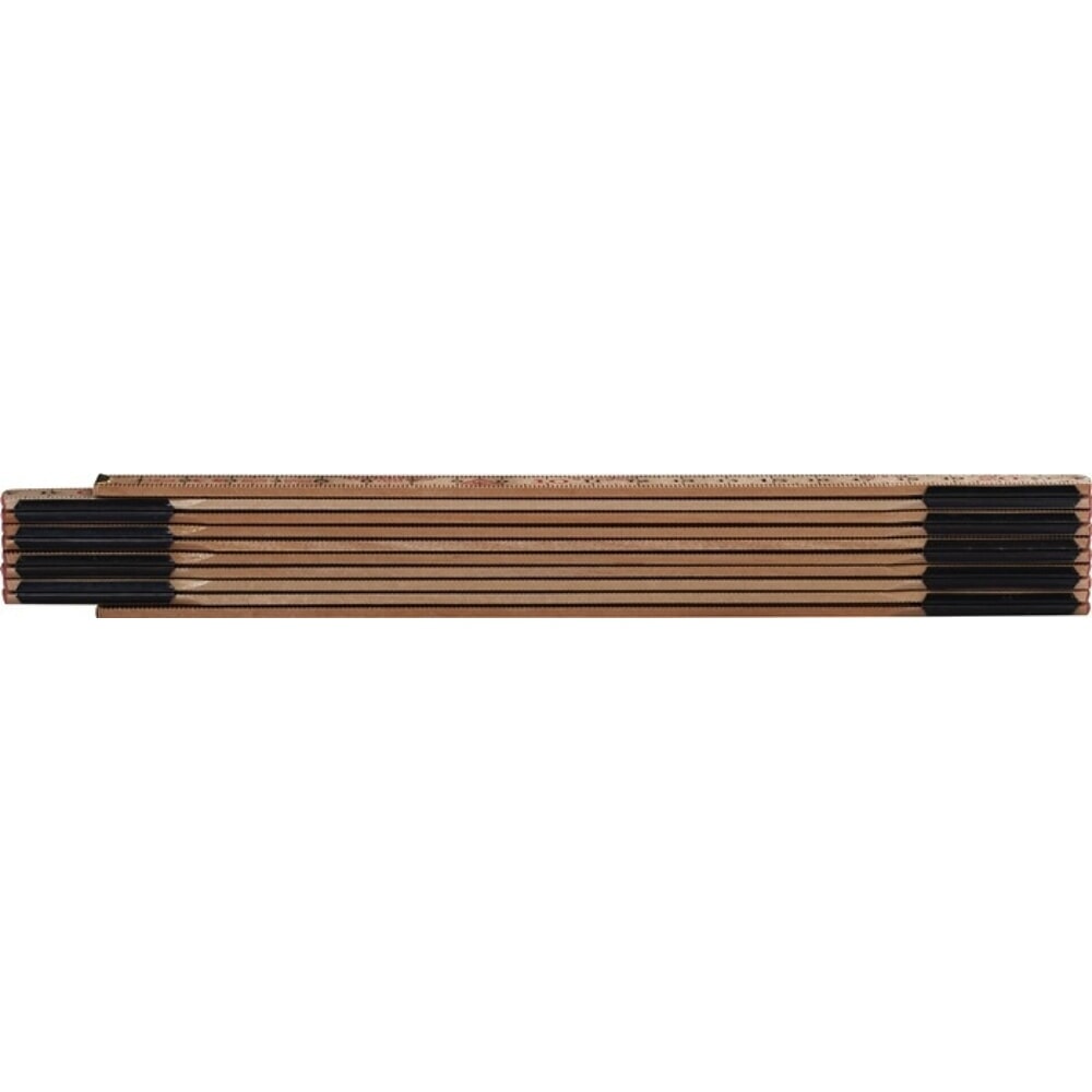 Produktabbildung: HULTAFORS Gliedermassstab 59-2-10, mm/cm EG III, Länge 2 m Breite 15 mm, Glasbirke natur
