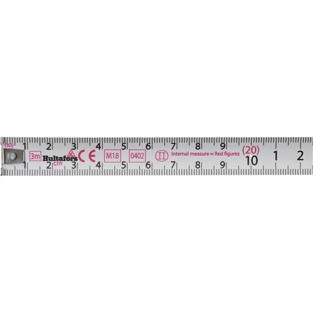 Produktabbildung Nr. 2: HULTAFORS Taschenrollbandmass Talmeter L.3m B.16mm mm/cm EG II ABS Messlasche
