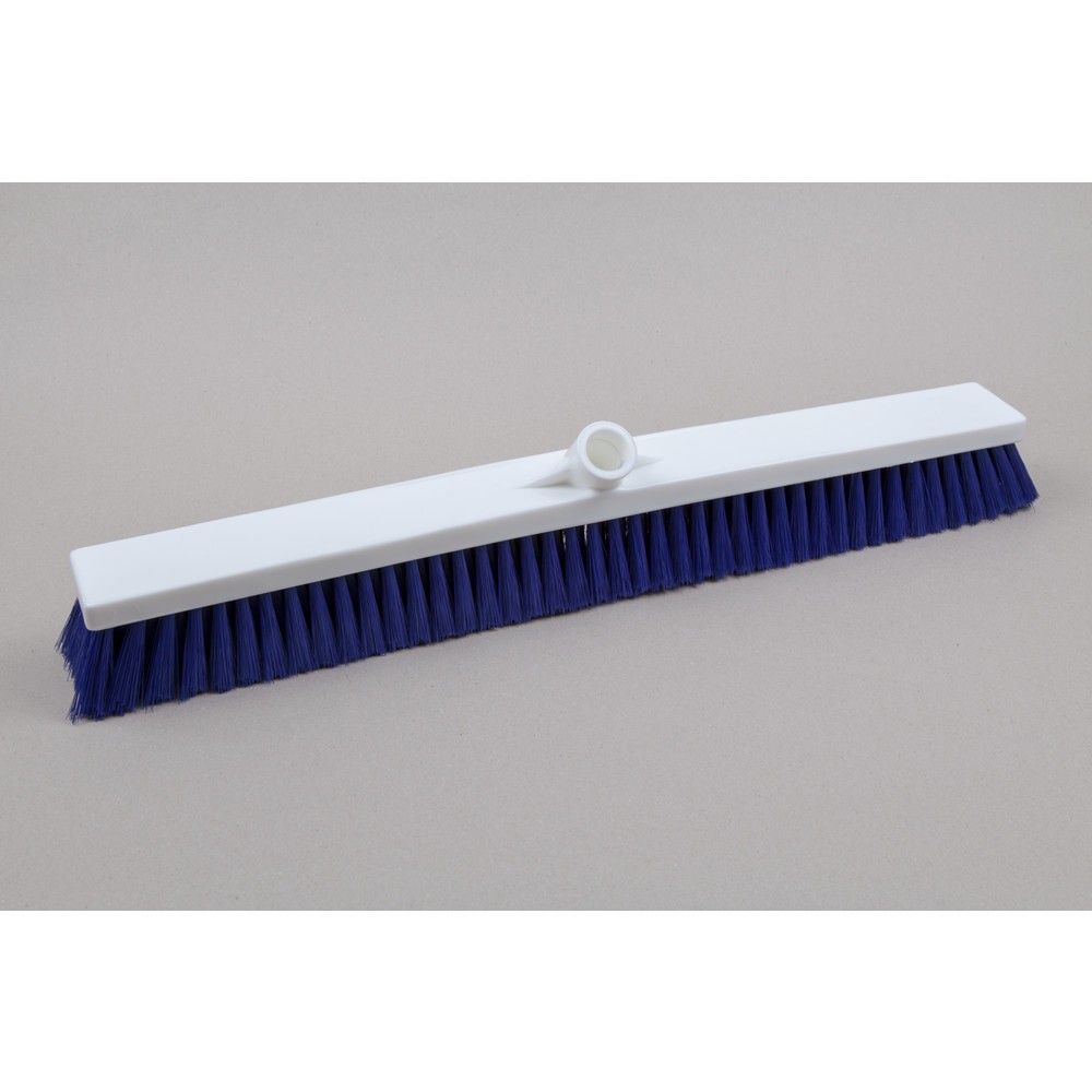 Produktabbildung: Hygiene-Saalbesen, Kunststoff, dt. Gewinde, Polyesterborsten 0.25, weich, 600 mm, blau