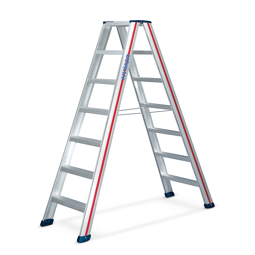 HYMER Industrie-Stufenleiter Premium, 2-seitig, Standhöhe 1,83 m Produktabbildung: HYMER Industrie-Stufenleiter Premium, 2-seitig, Standhöhe 1,83 m