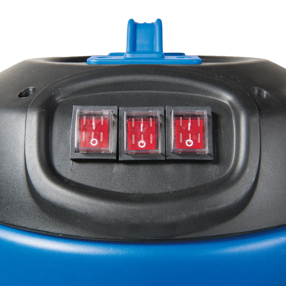 Produktabbildung Nr. 3: HEMMDAL Industriesauger, Nass-Trockensauger, Edelstahlbehälter, 1.500 W, 30 l, Kippfahrgestell, Schiebebügel