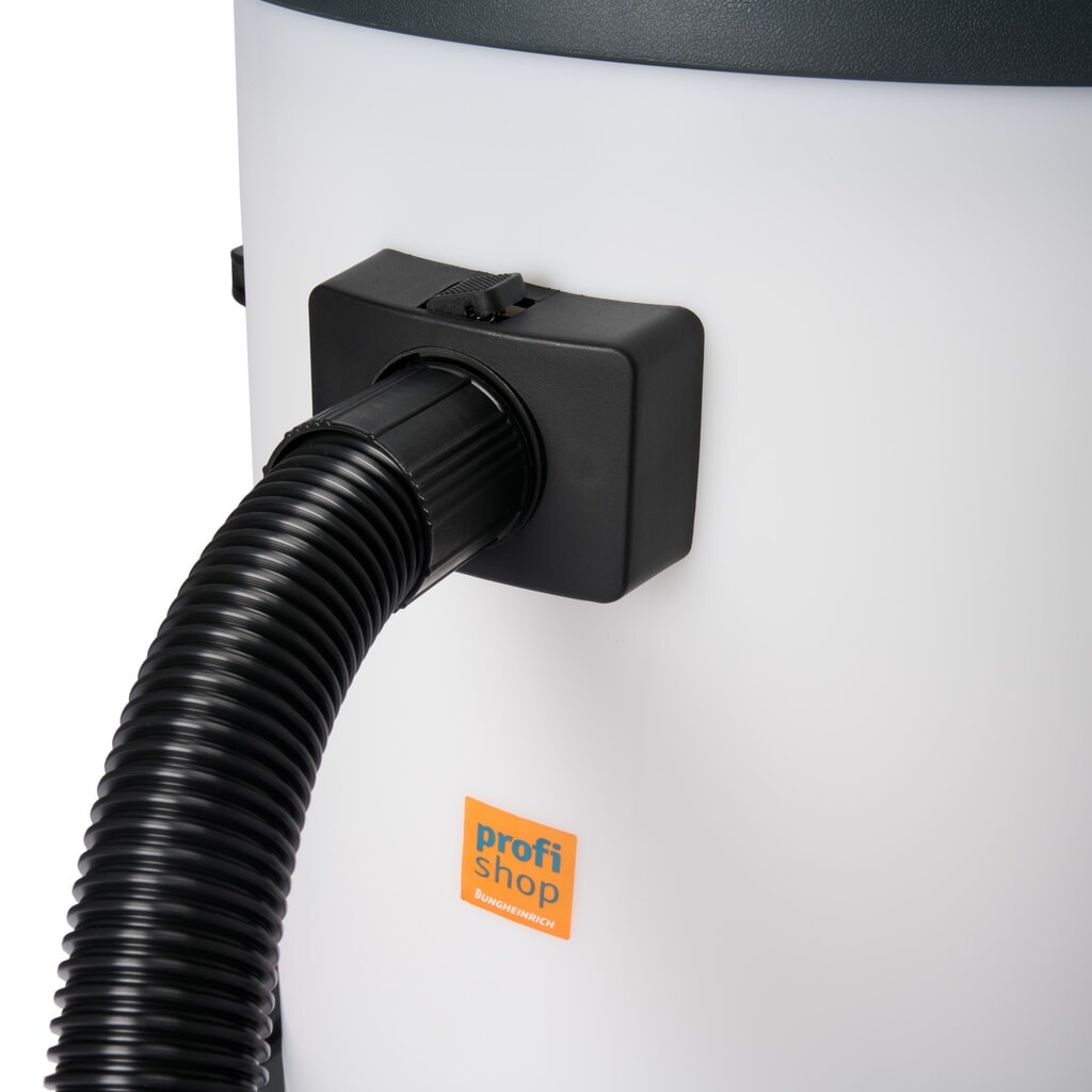 Produktabbildung Nr. 2: HEMMDAL Industriesauger, nass + trocken, Kunststoffbehälter, 2.000 W, 70 l, Kippfahrgestell, Schiebebügel, Ablass-Schlauch