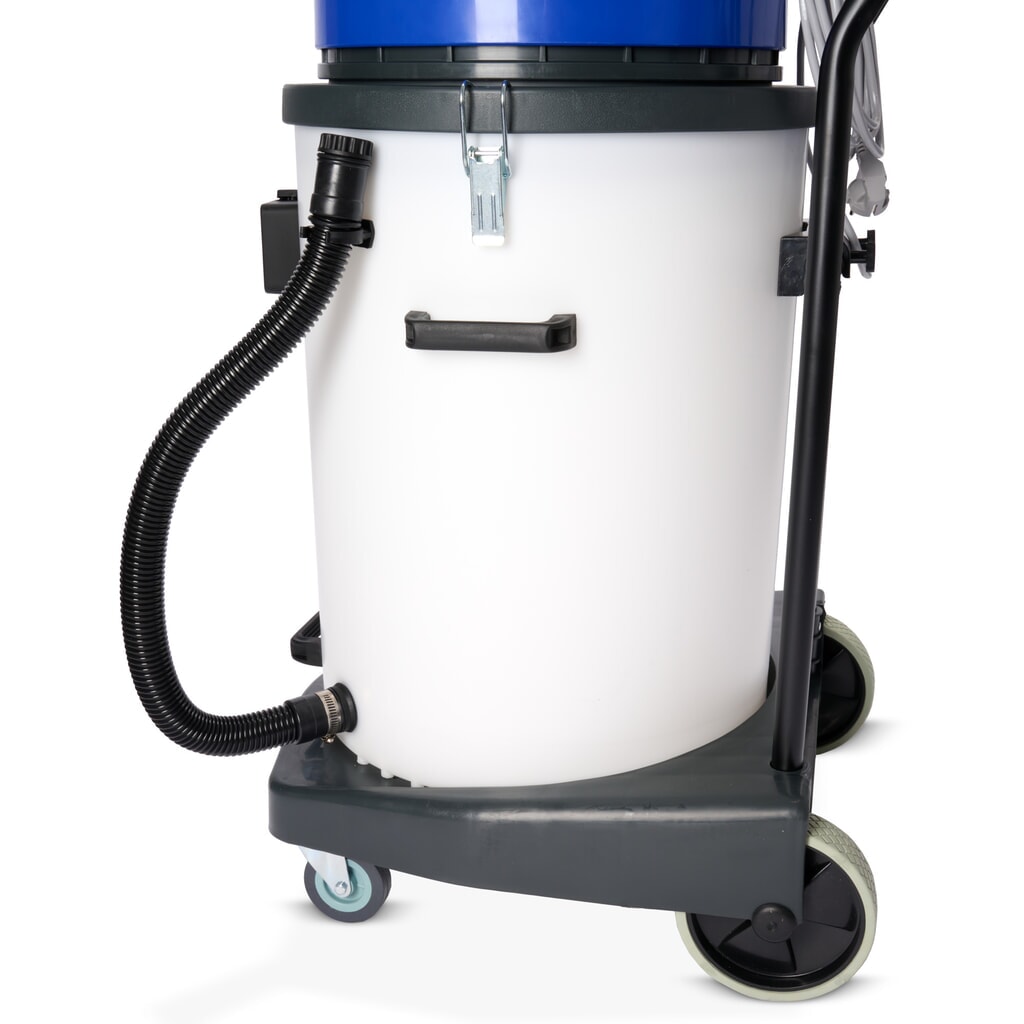 HEMMDAL Industriesauger, nass + trocken, Kunststoffbehälter, 2.000 W, 70 l, Kippfahrgestell, Schiebebügel, Ablass-Schlauch Produktabbildung Nr. 9: HEMMDAL Industriesauger, nass + trocken, Kunststoffbehälter, 2.000 W, 70 l, Kippfahrgestell, Schiebebügel, Ablass-Schlauch