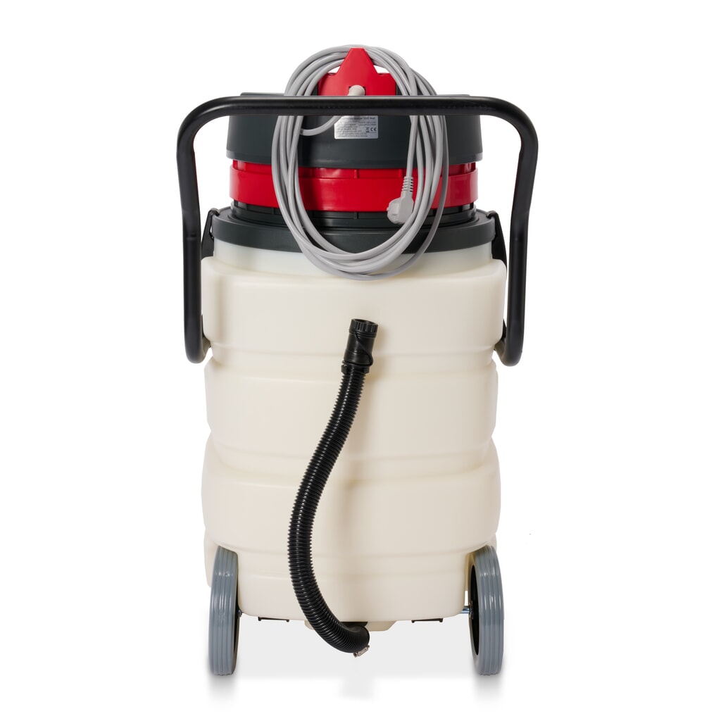 HEMMDAL Industriesauger, nass + trocken, Kunststoffbehälter, 3.000 W, 90 l, Schiebebügel, Ablass-Schlauch Produktabbildung Nr. 5: HEMMDAL Industriesauger, nass + trocken, Kunststoffbehälter, 3.000 W, 90 l, Schiebebügel, Ablass-Schlauch