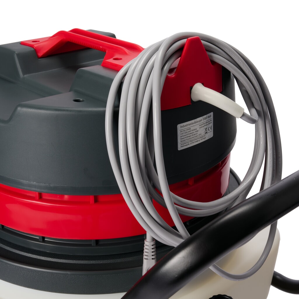 Produktabbildung Nr. 7: HEMMDAL Industriesauger, nass + trocken, Kunststoffbehälter, 3.000 W, 90 l, Schiebebügel, Ablass-Schlauch