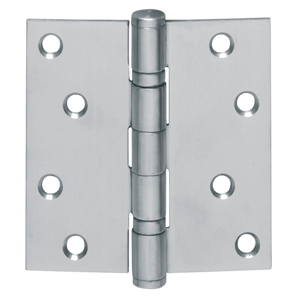 Produktabbildung: INTERSTEEL Kugellagertürscharnier, 76x76 mm DIN links / rechts, Edelstahl käntig, matt ausziehbarer Stift